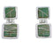 Sterling Silver Turquoise Inlay Post Dangle Earrings FX31004