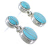 Genuine Sterling Silver Southwest Turquoise Earrings FX31028