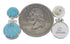 Genuine Sterling Silver Southwest Turquoise Earrings FX31028