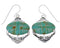 Genuine Sterling Silver Turquoise Inlay Hook Dangle Earrings PX28947