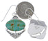 Genuine Sterling Silver Turquoise Inlay Hook Dangle Earrings PX28947