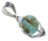 Turquoise Inlay And Silver Pendant PX29006