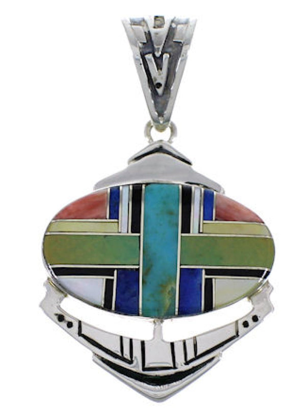Southwestern Multicolor Inlay Pendant PX29050