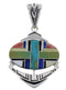 Southwestern Multicolor Inlay Pendant PX29050