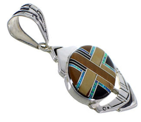Multicolor Southwest Sterling Silver Pendant PX29045