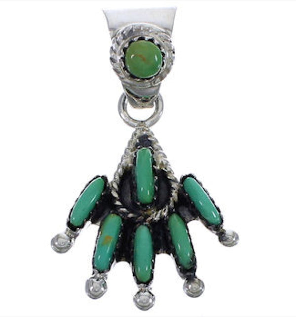 Genuine Sterling Silver And Turquoise Pendant EX30465