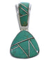Genuine Sterling Silver And Turquoise Slide Pendant EX30468