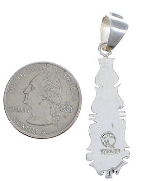Sterling Silver And Multicolor Southwestern Pendant EX30521