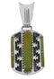 Genuine Sterling Silver Turquoise Inlay Pendant EX28788