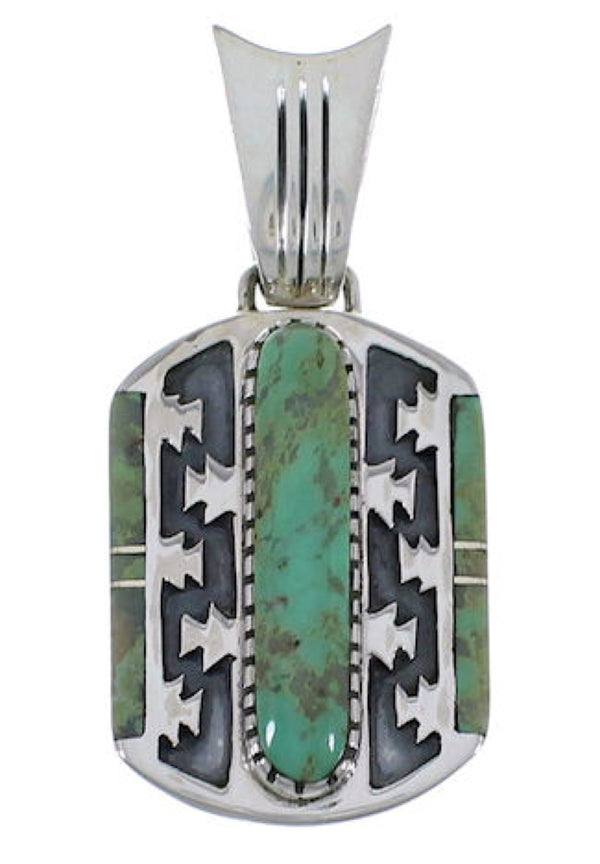 Turquoise Inlay Southwest Pendant Jewelry EX28789