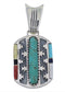 Southwestern Jewelry Multicolor Sterling Silver Pendant EX28799