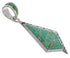 Turquoise Inlay Genuine Sterling Silver Pendant EX28801