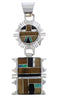 Multicolor Silver Southwestern Jewelry Pendant PX30636