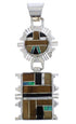 Multicolor Silver Southwestern Jewelry Pendant PX30636
