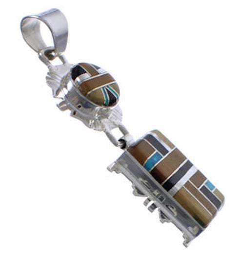 Multicolor Silver Southwestern Jewelry Pendant PX30636