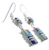 Southwestern Multicolor Inlay Hook Dangle Earrings PX30646