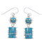 Turquoise Sterling Silver Southwest Jewelry Hook Earrings PX30649