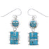 Turquoise Sterling Silver Southwest Jewelry Hook Earrings PX30649