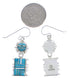 Turquoise Sterling Silver Southwest Jewelry Hook Earrings PX30649