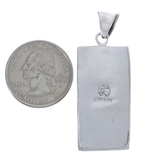 Substantial Turquoise Southwest Jewelry Silver Pendant PX30670