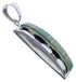 Turquoise Inlay Heavy Sterling Silver Jewelry Pendant PX30675