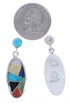 Southwestern Multicolor Silver Jewelry Post Dangle Earrings PX30680