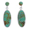 Sterling Silver And Turquoise Jewelry Post Dangle Earrings PX30684