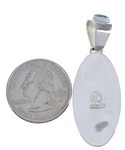 Genuine Sterling Silver And Turquoise Southwest Pendant PX30698