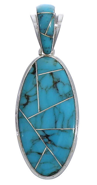 Sterling Silver Southwestern Turquoise Pendant Jewelry PX30705