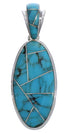 Sterling Silver Southwestern Turquoise Pendant Jewelry PX30705
