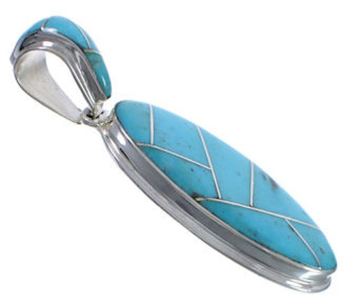 Turquoise Jewelry Genuine Sterling Silver Pendant PX30707