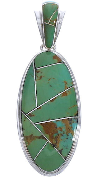 Genuine Sterling Silver And Turquoise Pendant Jewelry PX30724