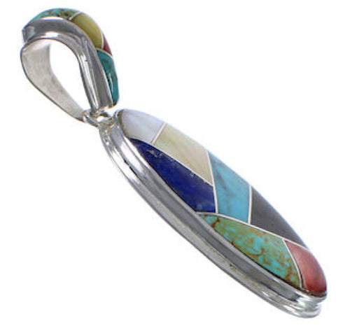 Southwestern Silver And Multicolor Pendant PX30730