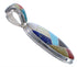 Southwestern Multicolor Inlay Sterling Silver Pendant Jewelry PX30732