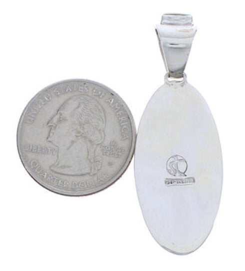 Southwestern Multicolor Inlay Sterling Silver Pendant Jewelry PX30732