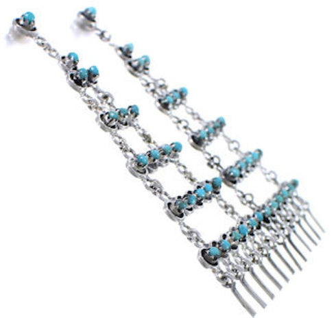 Southwestern Jewelry Turquoise Post Dangle Earrings PX31198