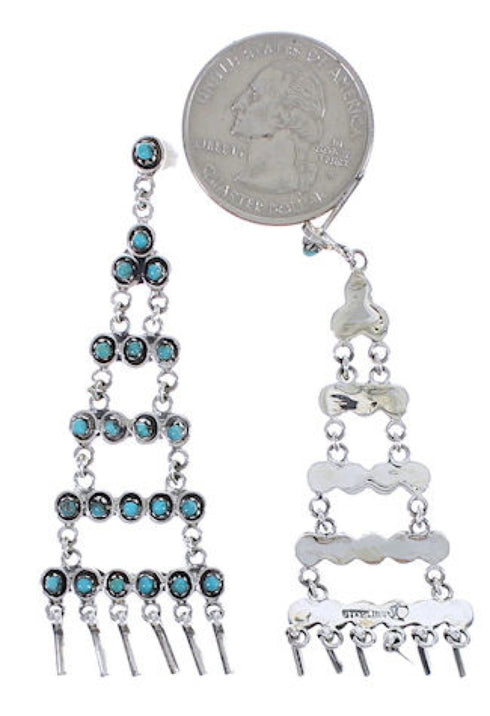 Southwestern Jewelry Turquoise Post Dangle Earrings PX31198