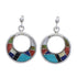 Multicolor Sterling Silver Southwest Post Dangle Earrings PX31277
