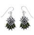 Turquoise Southwest Silver Hook Dangle Earrings PX31284
