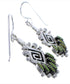 Turquoise Southwest Silver Hook Dangle Earrings PX31284