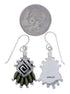 Turquoise Southwest Silver Hook Dangle Earrings PX31284