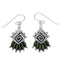 Southwest Turquoise Silver Hook Dangle Earrings PX31330