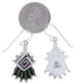 Southwest Turquoise Silver Hook Dangle Earrings PX31330