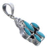 Genuine Sterling Silver Turquoise Pendant Jewelry EX29162