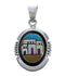 Multicolor Native American Village Design Southwest Pendant EX29168