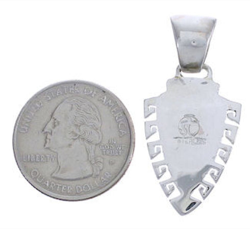 Multicolor Inlay Southwestern Silver Pendant EX29206