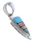 Southwestern Multicolor Inlay Silver Pendant EX29207