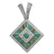 Genuine Sterling Silver And Turquoise Inlay Pendant EX29243