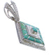 Turquoise Southwest Sterling Silver Pendant EX29245