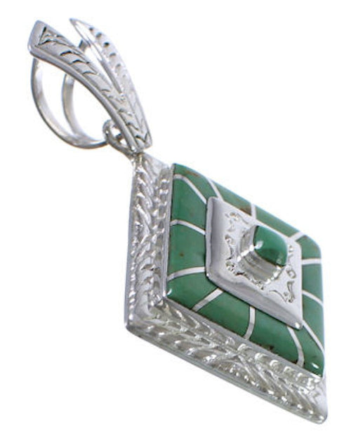 Sterling Silver Southwest Turquoise Pendant EX29247